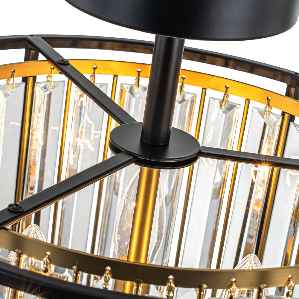 Open Frame Crystal Ceiling Light