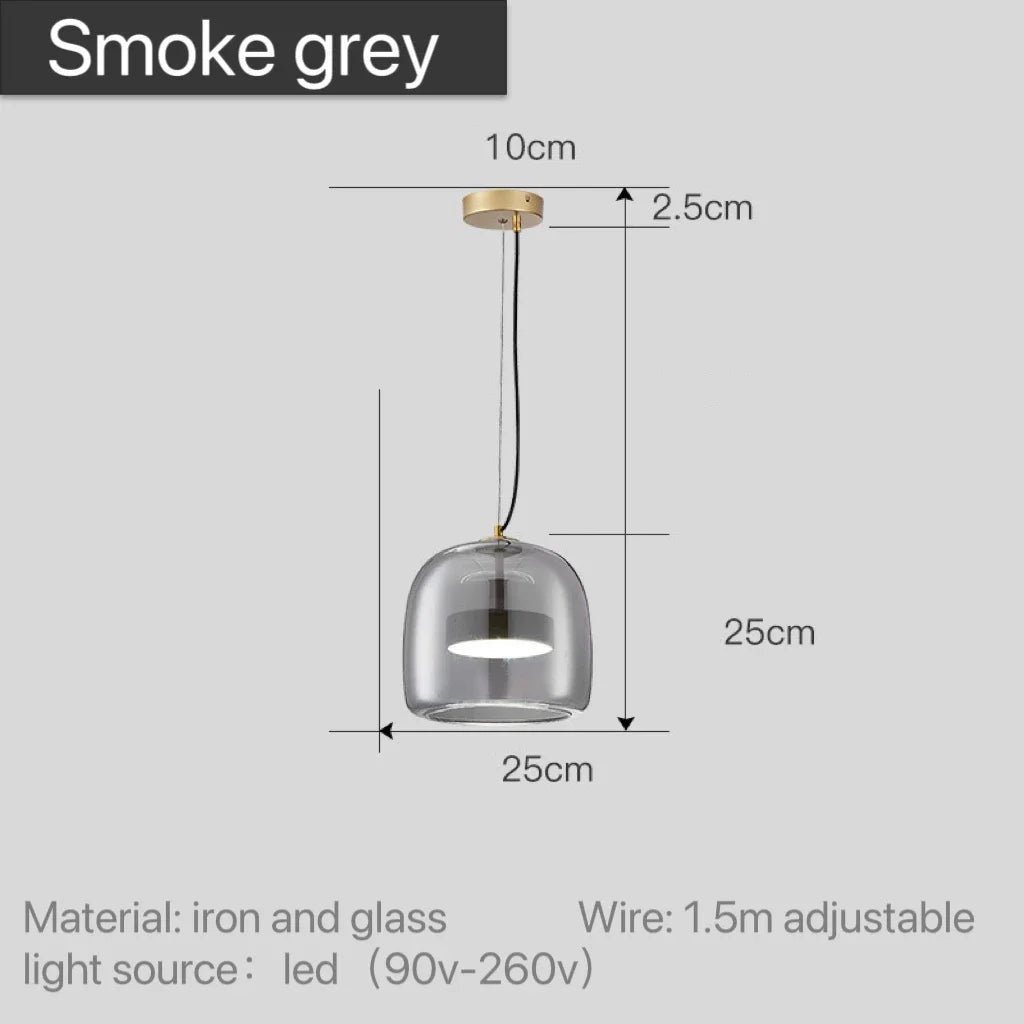 Lumira Nordic Tinted Glass Pendant Light