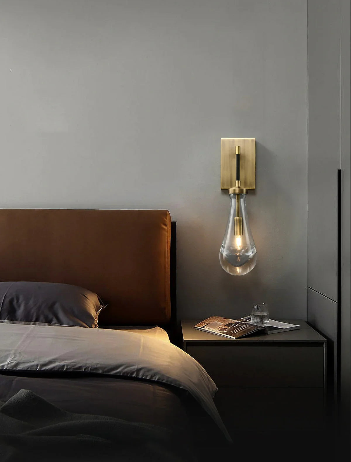 Teardrop Glass Wall Light
