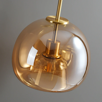 Velsora Modern Copper Glass Ceiling Light