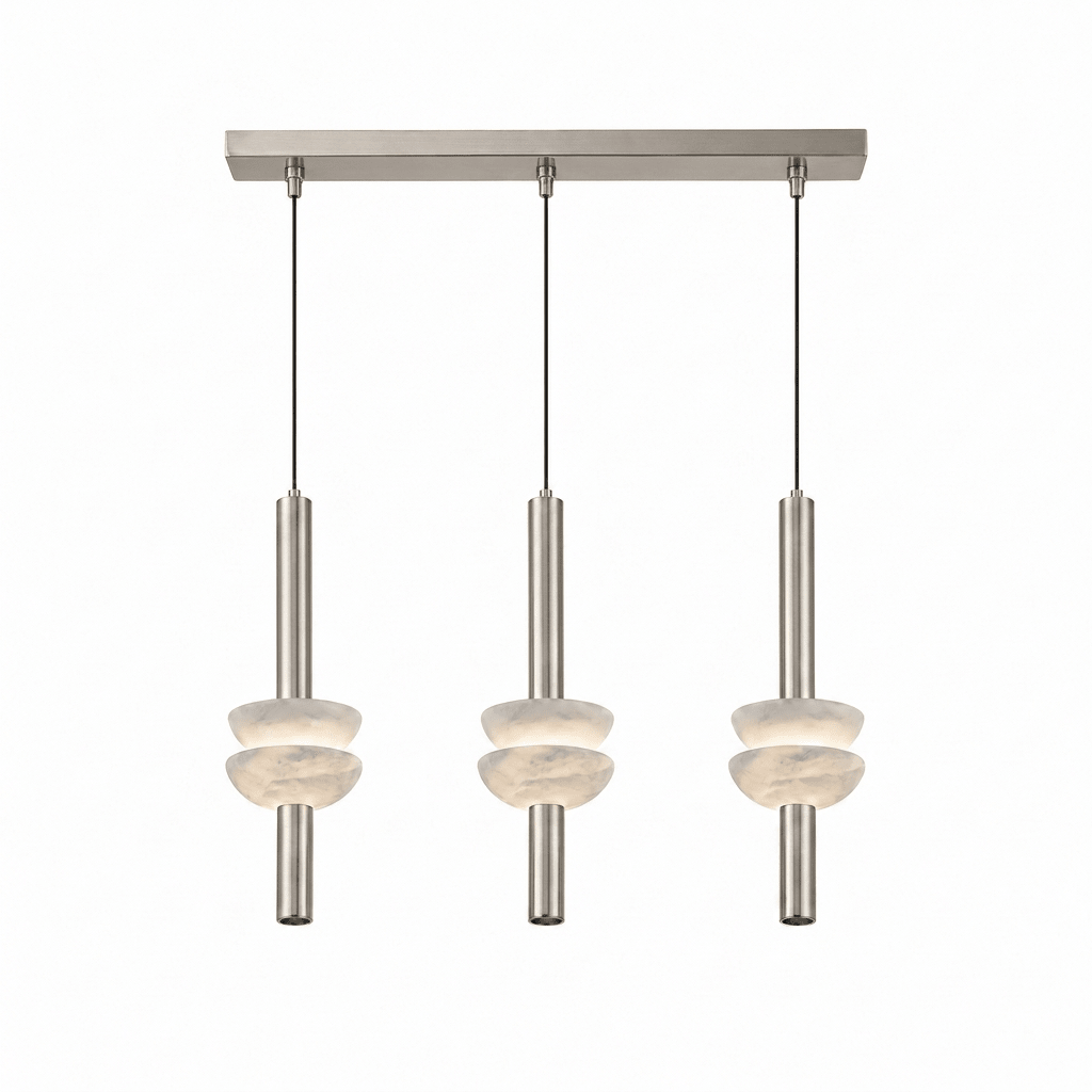 Alabaster Disc Pendant Light