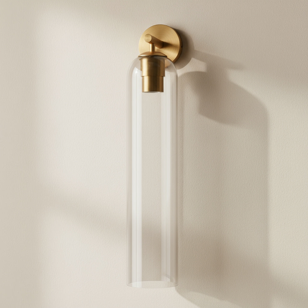 Lumessa Minimalist Glass Cylinder Wall Light