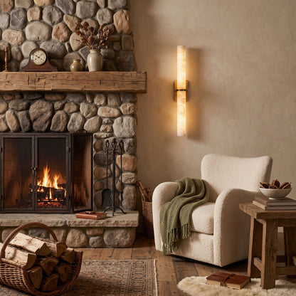Slim Alabaster Bar Wall Light