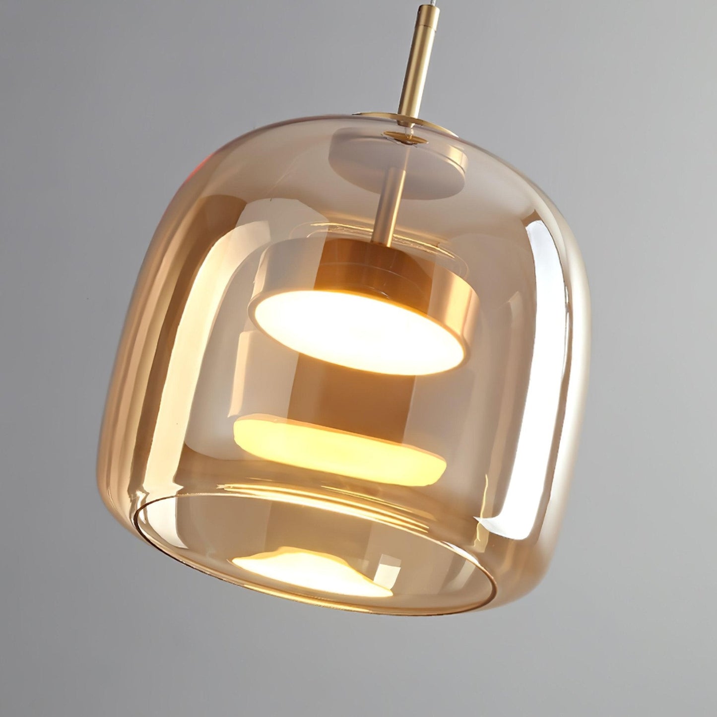 Hand-Blown Glass Dome Pendant Light