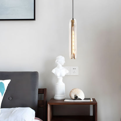 Brass Crystal Rod Pendant Light