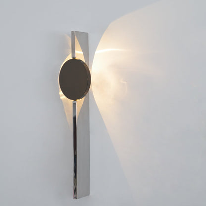Mirrored Disc Sculptural Wall Light