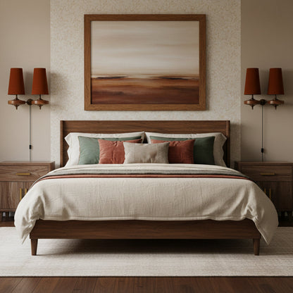Walnut Brass Plug-In Wall Light