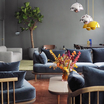 Twin Dome Metal Pendant Light