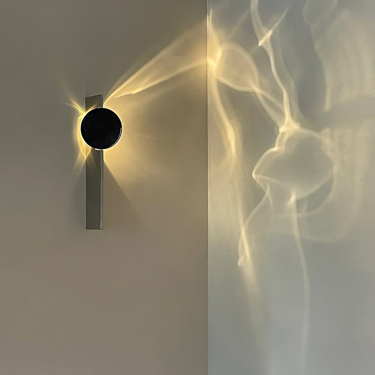 Mirrored Disc Sculptural Wall Light