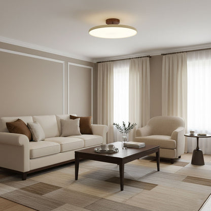 Round Wood Swivel Ceiling Light