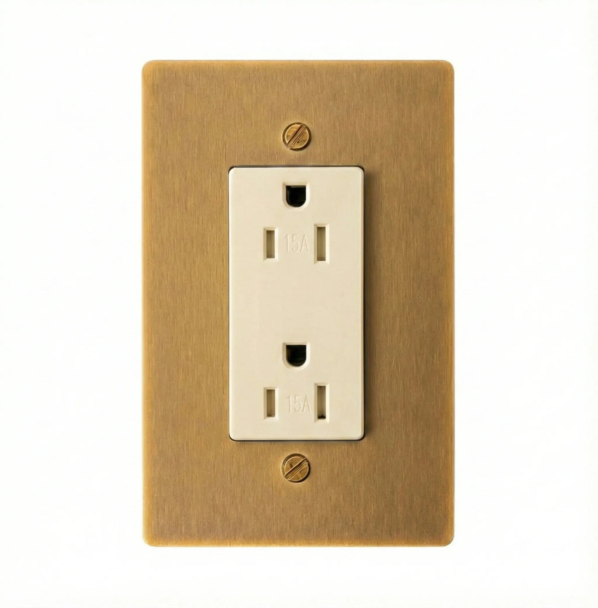 Corvanel Traditional Brass Duplex Socket Outlet