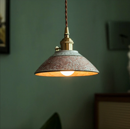 Tessaly Rustic Ceramic Pendant Light