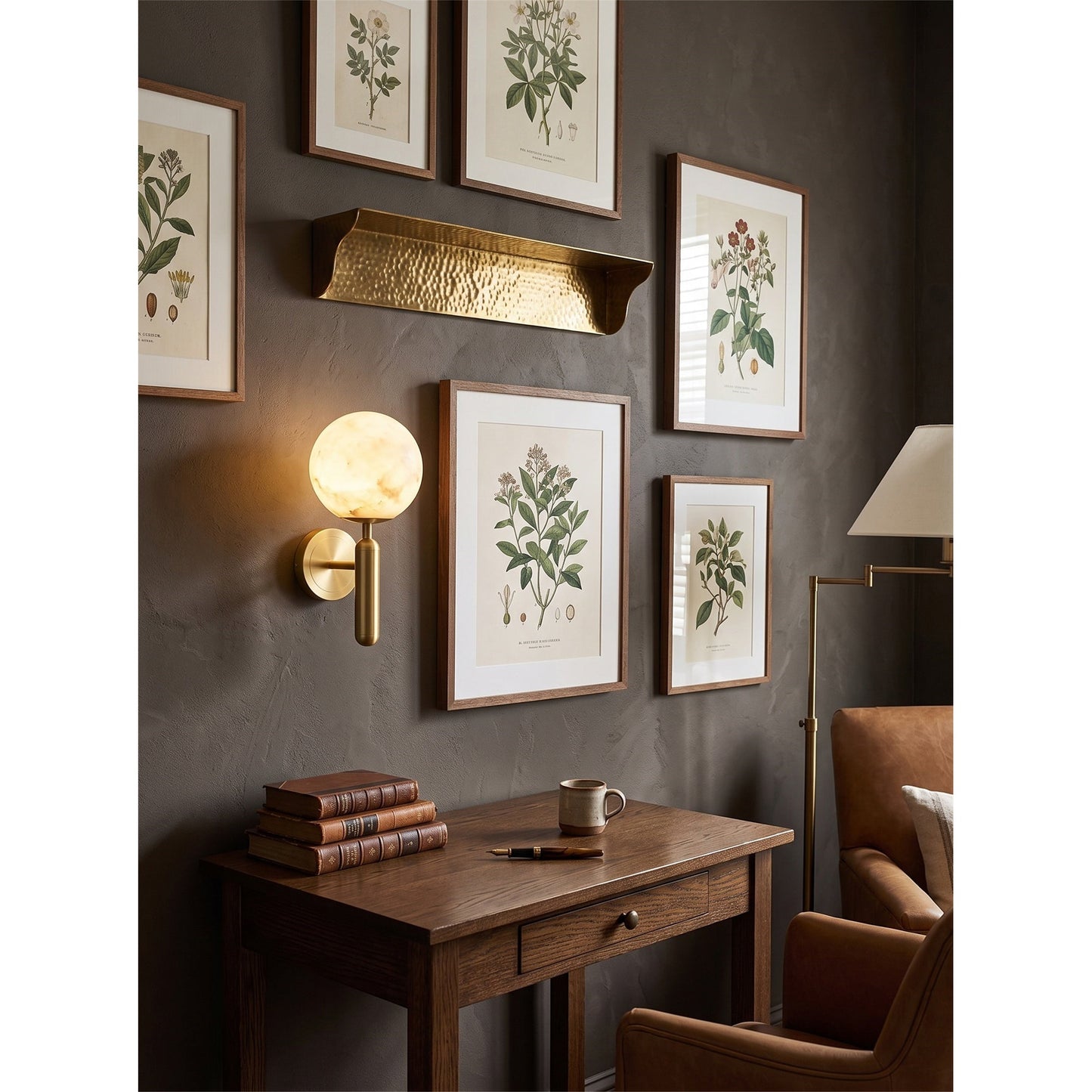 Sculptural Alabaster Wall Light