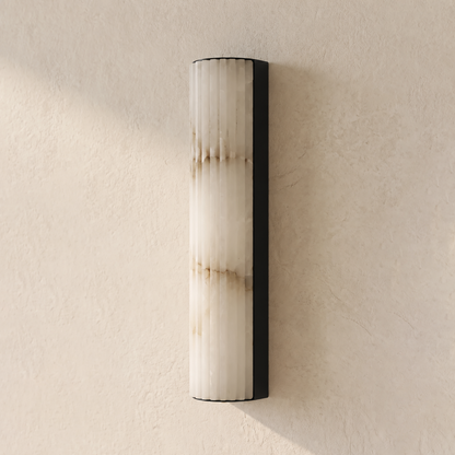 Rivenna Minimalist Fluted Alabaster Wall Light