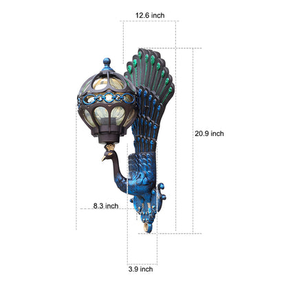Fanned Plume Outdoor Wall Light