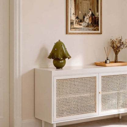 Ruffled Glass Table Lamp