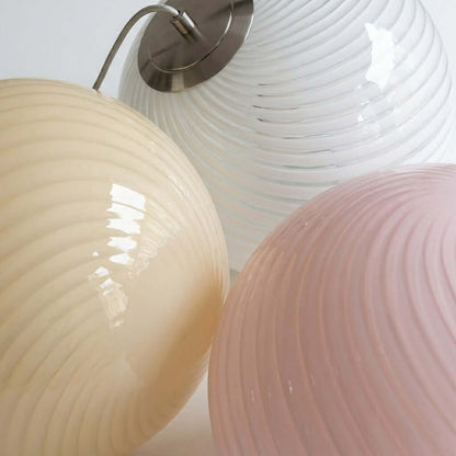Swirled Glass Globe Pendant Light