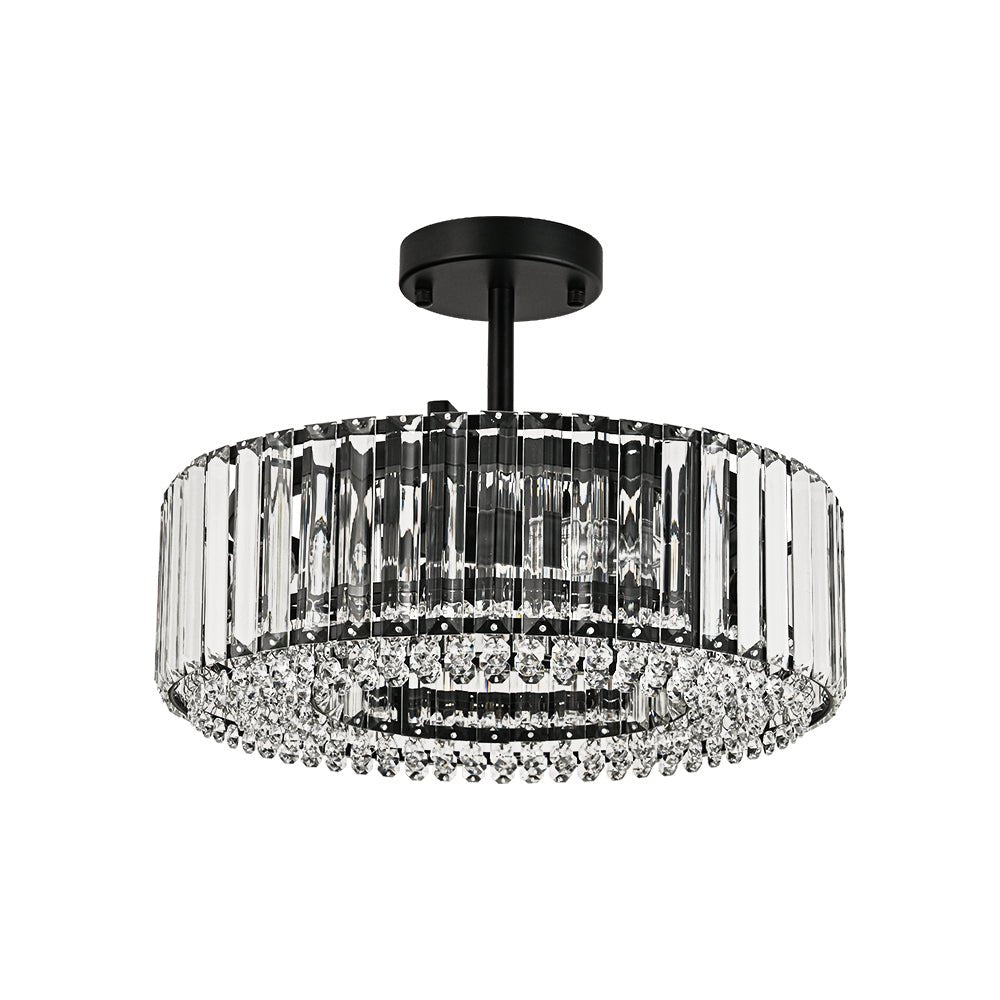 Glam Carved Crystal Ceiling Light