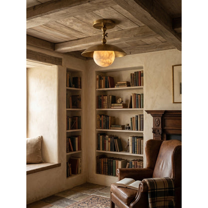 Hammered Dome Flush Ceiling Light