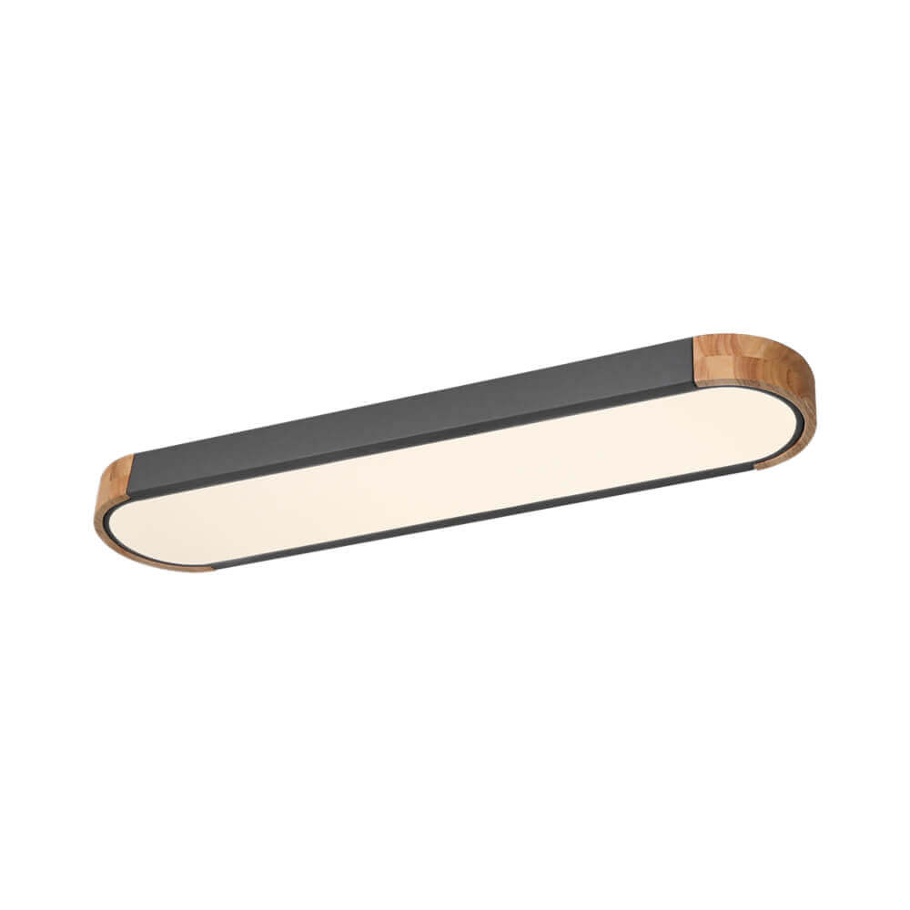 Ovalyn Minimalist Wood Oval LED Ceiling Light