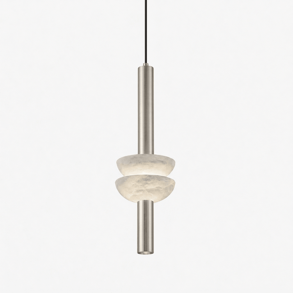 Alabaster Disc Pendant Light