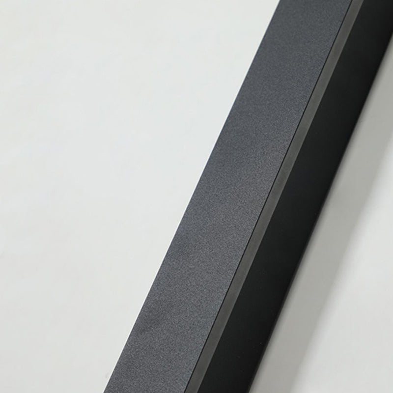 Veldrin Minimalist Slim Black Metal Outdoor Wall Light