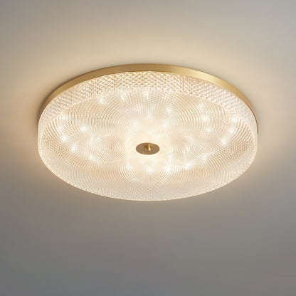 Faceted Acrylic Drum Ceiling Light