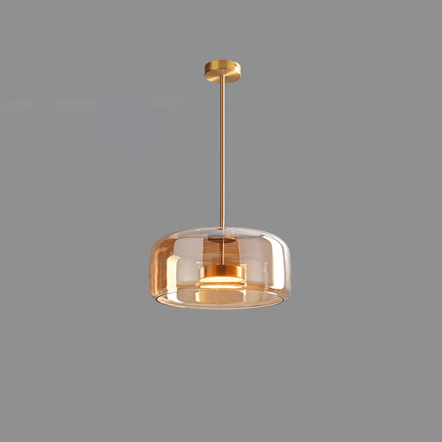 Hand-Blown Glass Dome Pendant Light