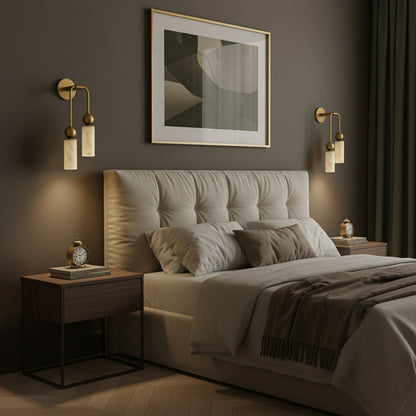 Alabaster Column Wall Light