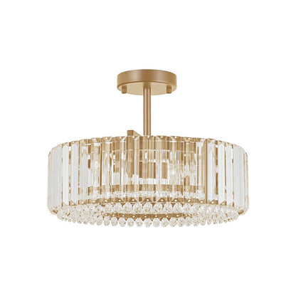 Glam Carved Crystal Ceiling Light