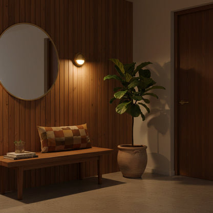 Compact Brass Wall Sconce