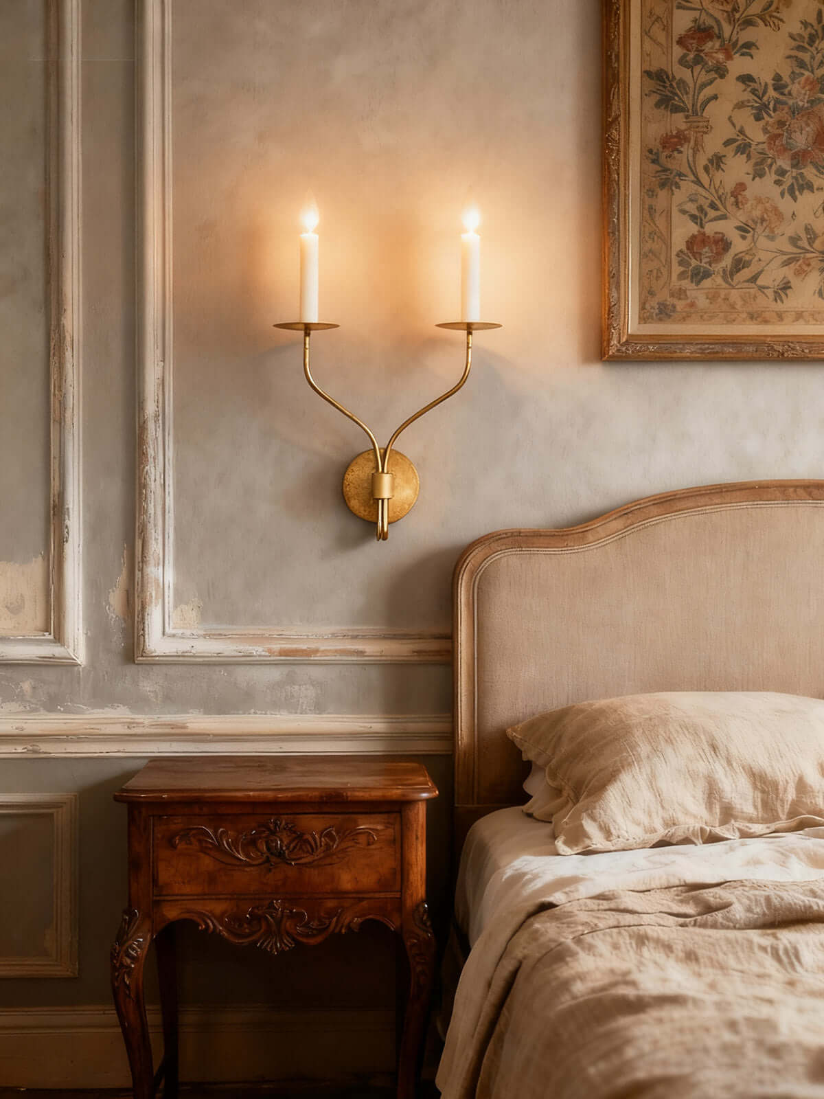 Candlestick Brass Wall Sconce