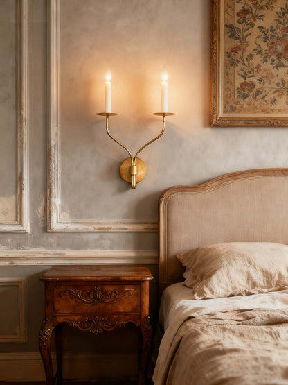Candlestick Brass Wall Sconce