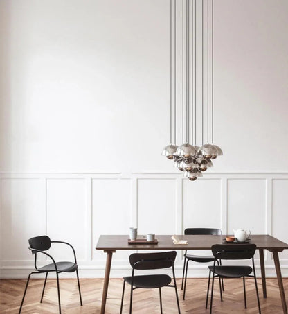 Twin Dome Metal Pendant Light