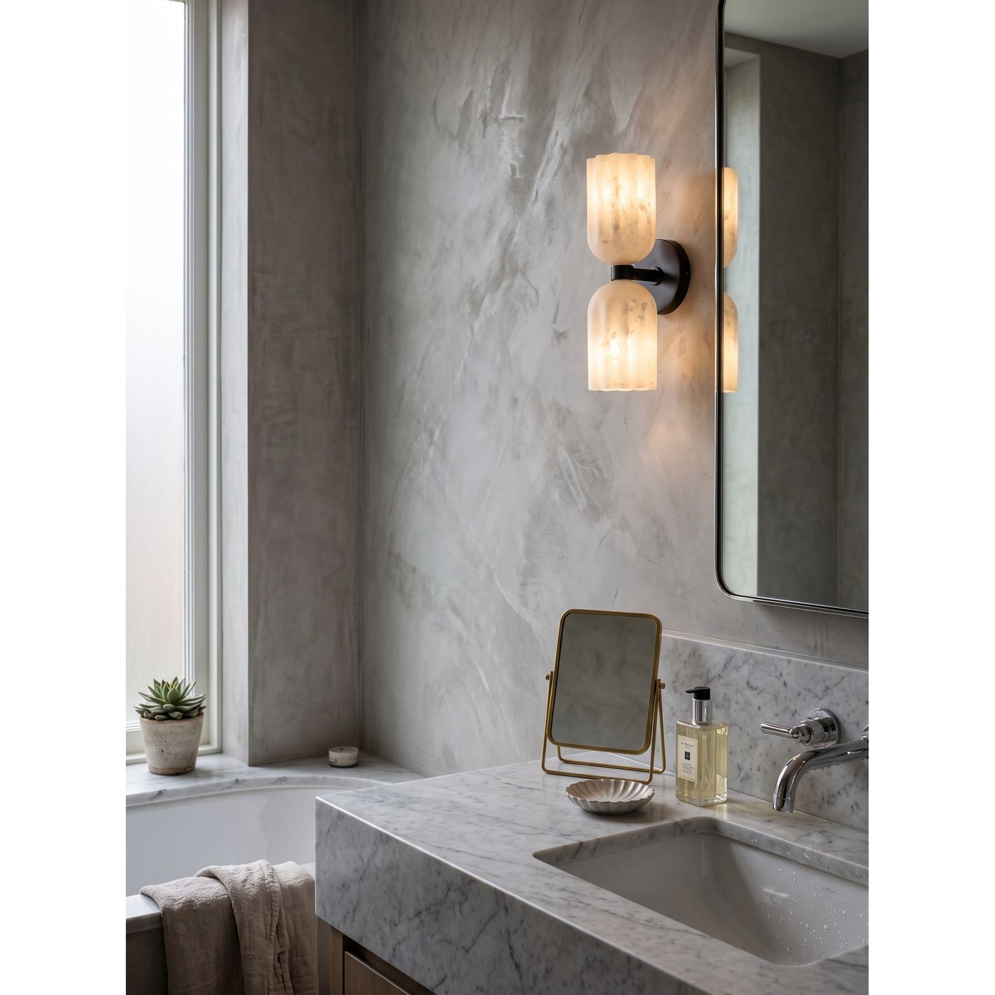 Sculptural Alabaster Wall Light