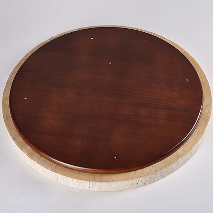 Walnut Travertine Disc Ceiling Light