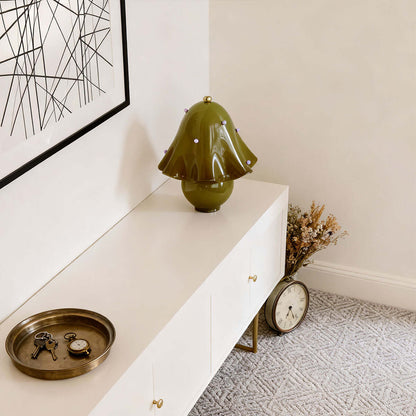Ruffled Glass Table Lamp