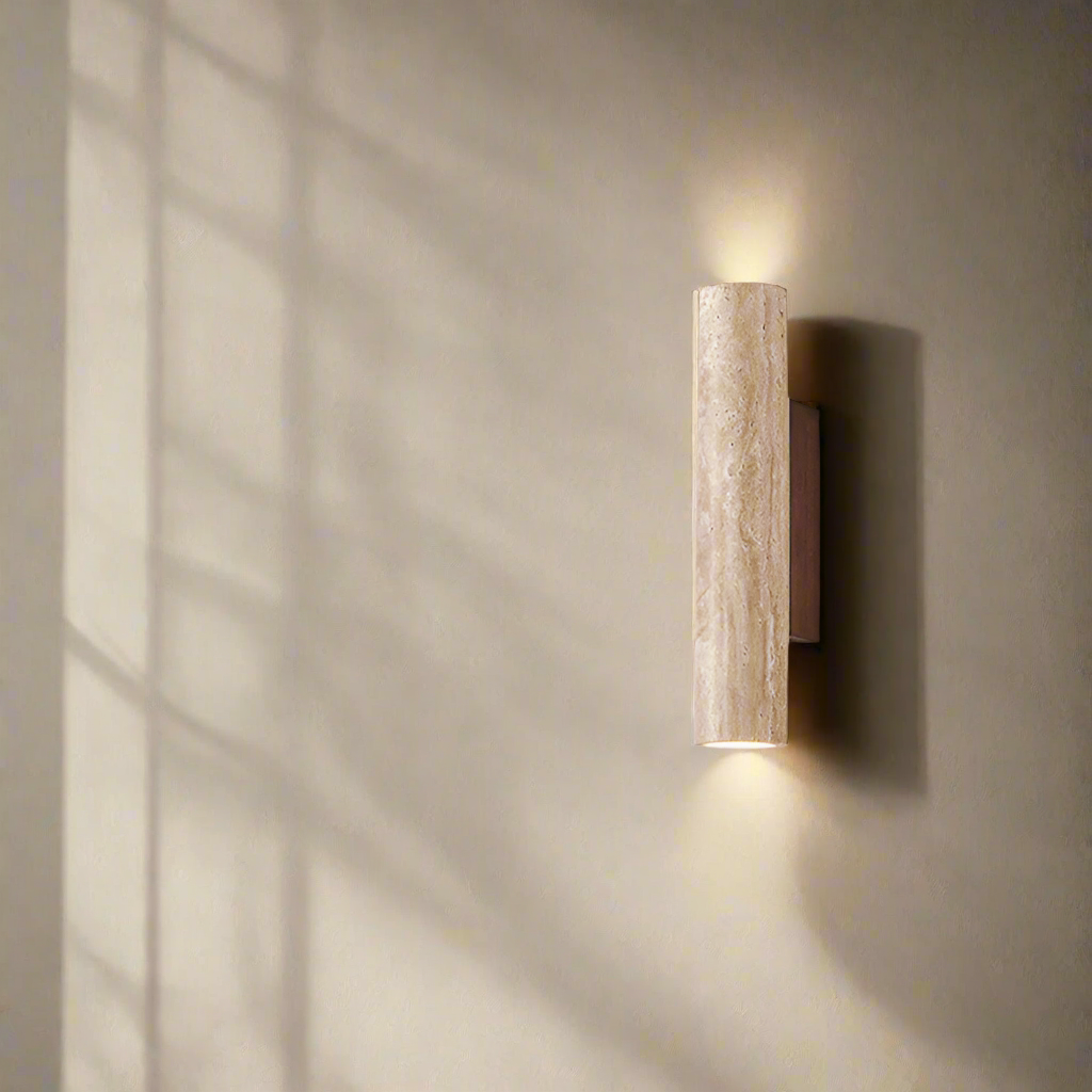 Torvela Japandi Travertine Wall Light