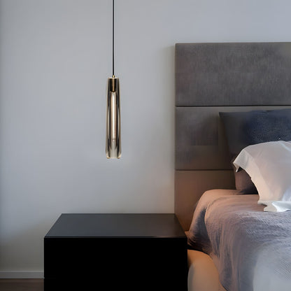 Brass Crystal Rod Pendant Light