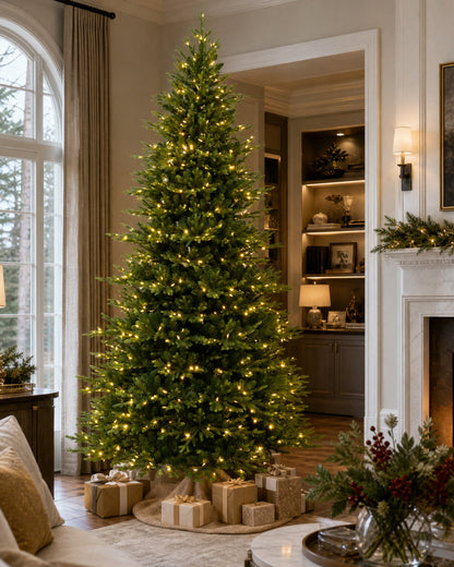 Skovra Classic PE/PVC 12ft Pre-Lit Christmas Tree