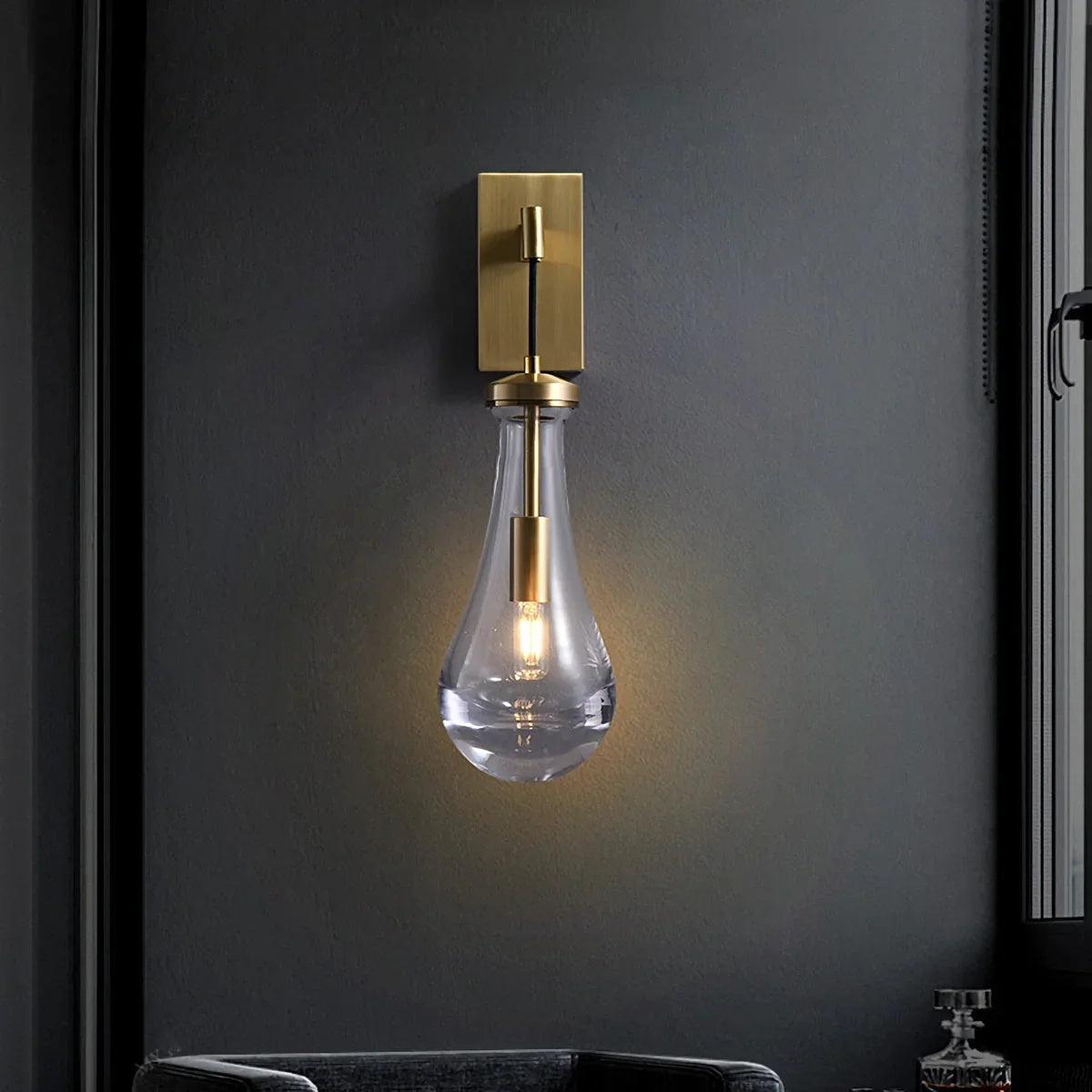 Teardrop Glass Wall Light
