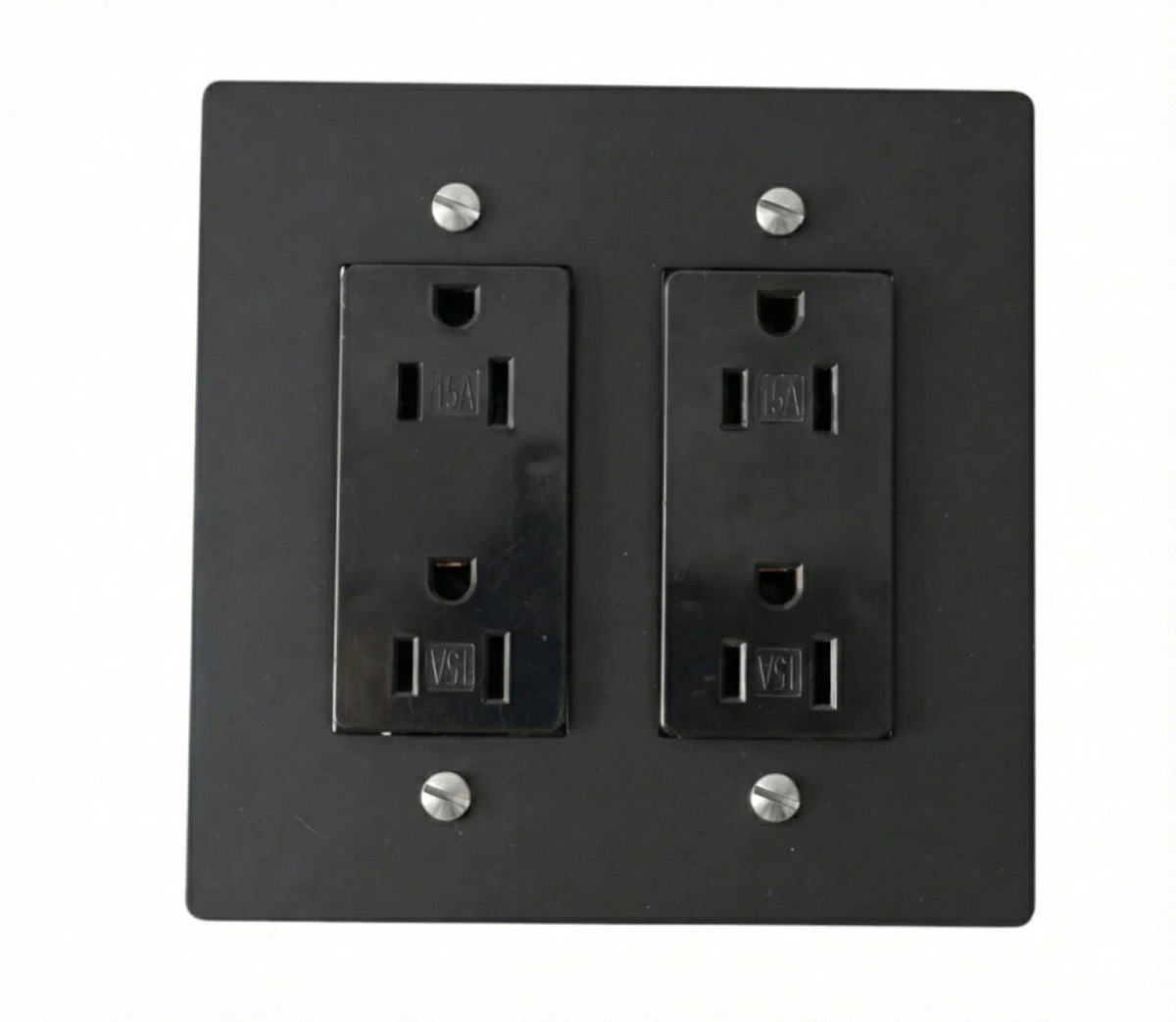 Galveno Vintage Solid Brass 2-Gang Outlet