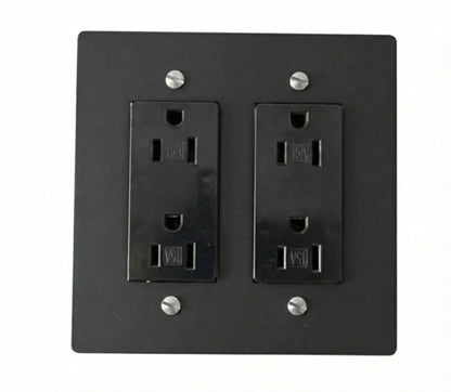 Galveno Vintage Solid Brass 2-Gang Outlet
