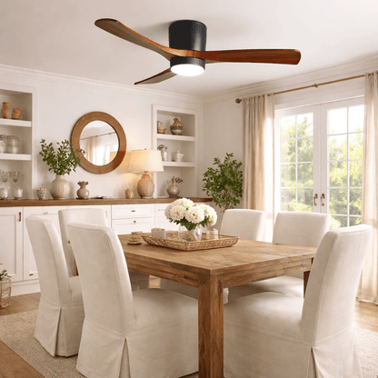Sycamore Wood Flush Ceiling Fan