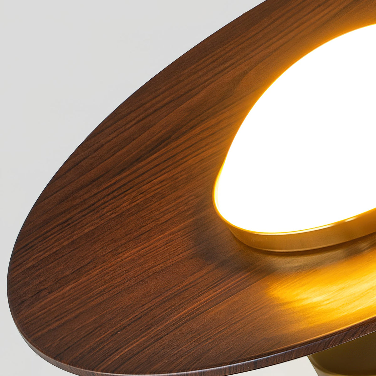 Walnut Saucer Ceiling Light