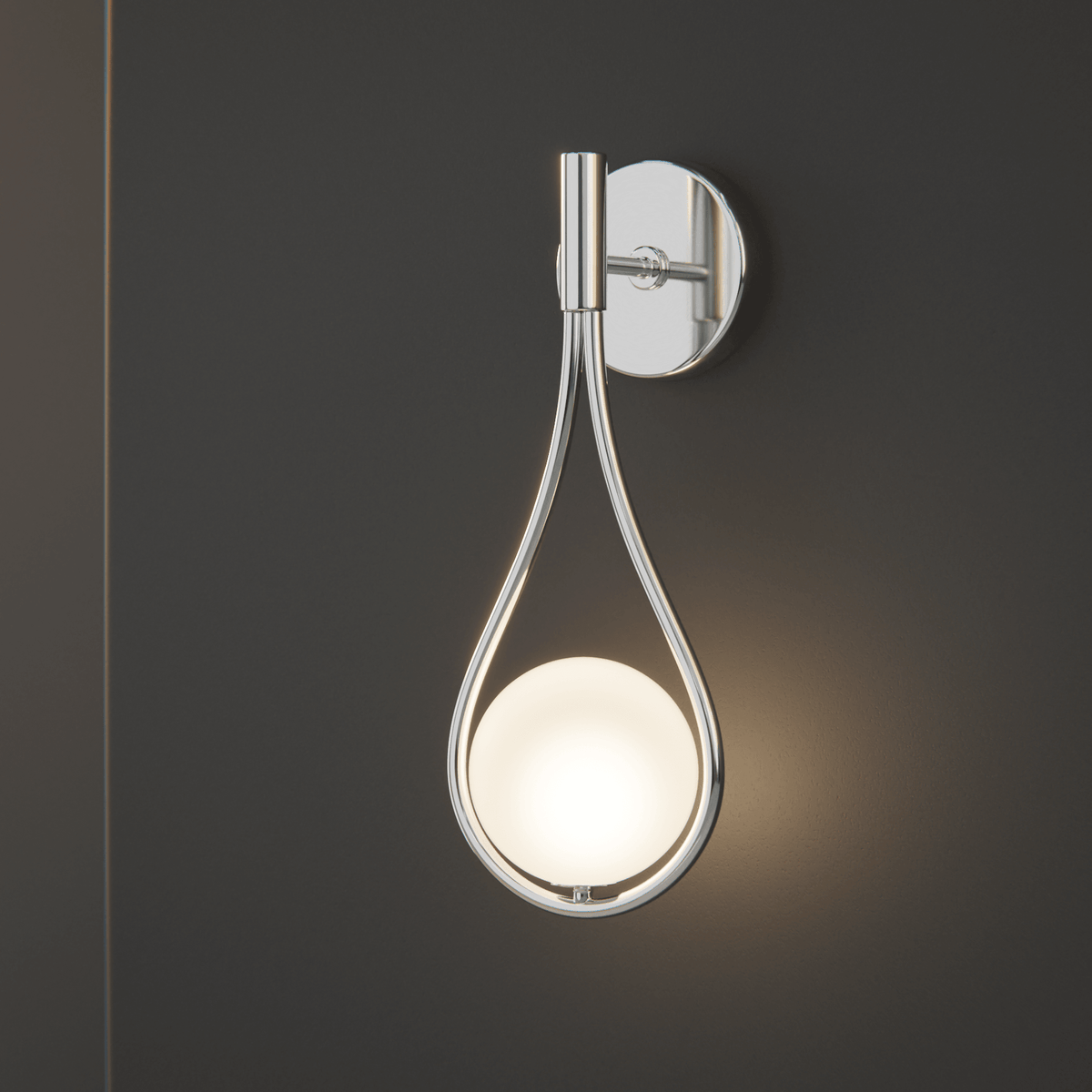 Orvenna Teardrop Iron Globe Wall Light