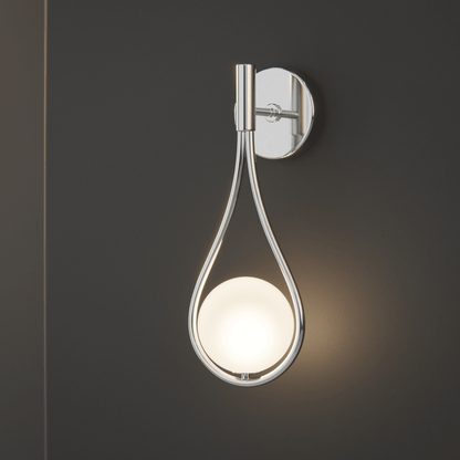 Orvenna Teardrop Iron Globe Wall Light
