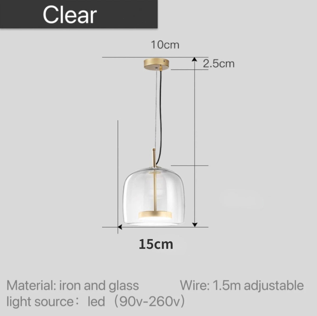 Lumira Nordic Tinted Glass Pendant Light