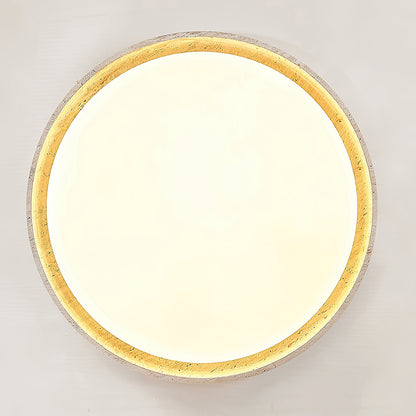 Walnut Travertine Disc Ceiling Light