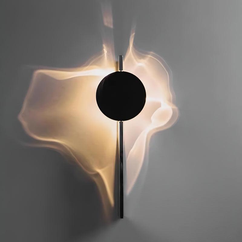 Mirrored Disc Sculptural Wall Light